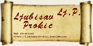 Ljubisav Prokić vizit kartica